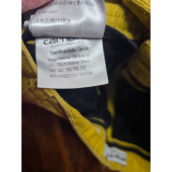 Carhartt Work in Progress Yellow Cut Off Shorts - Picture 9 of 15
